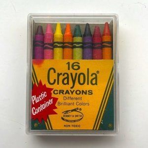 1980's CRAYOLA Vintage 16 Crayons & Crayon Case